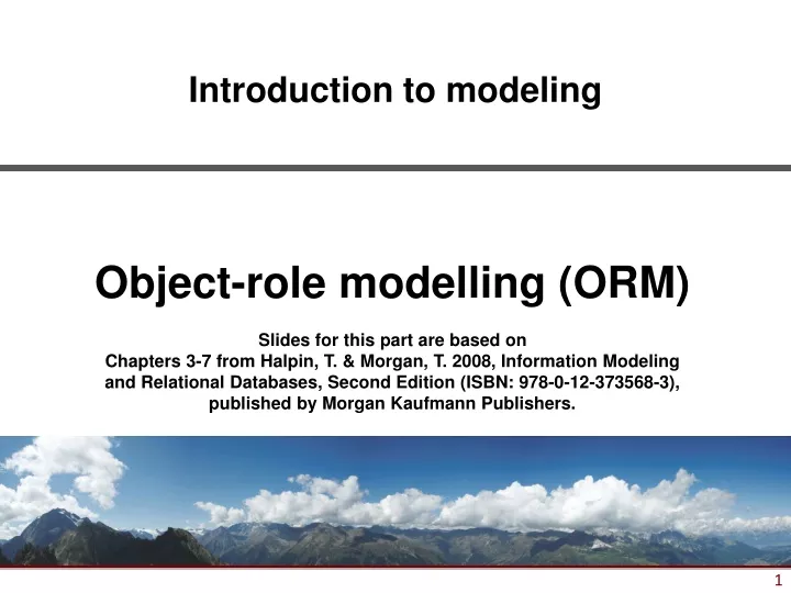 introduction to modeling
