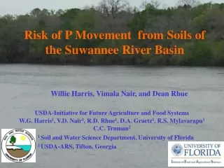 Risk of P Movement  from Soils of the Suwannee River Basin