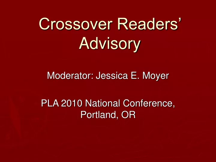 crossover readers advisory