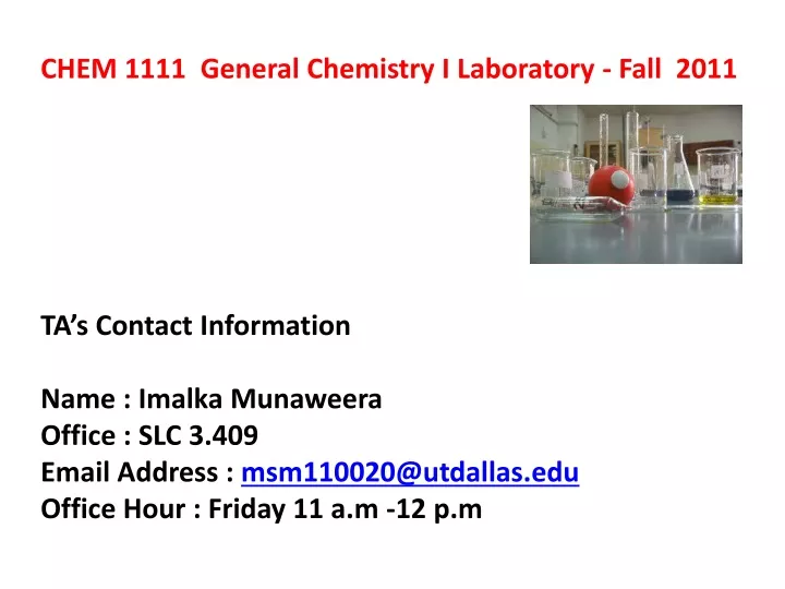 chem 1111 general chemistry i laboratory fall