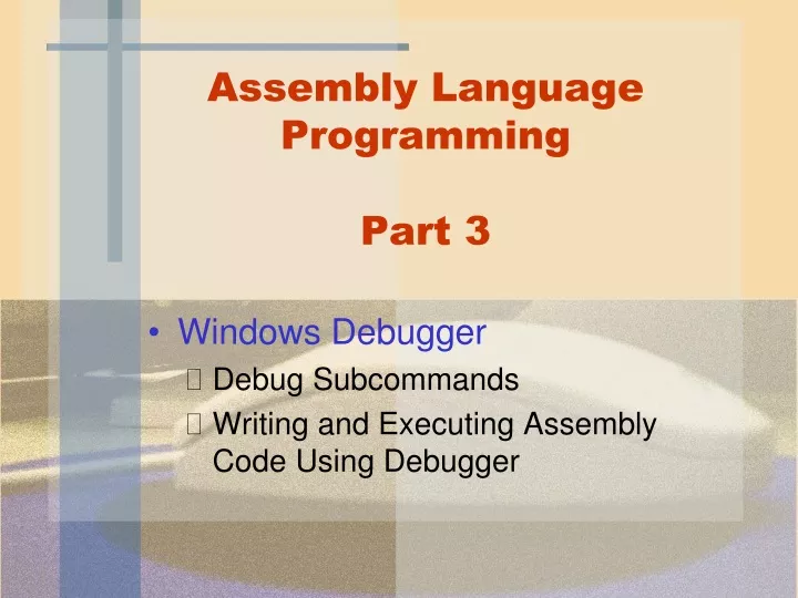 assembly language programming part 3