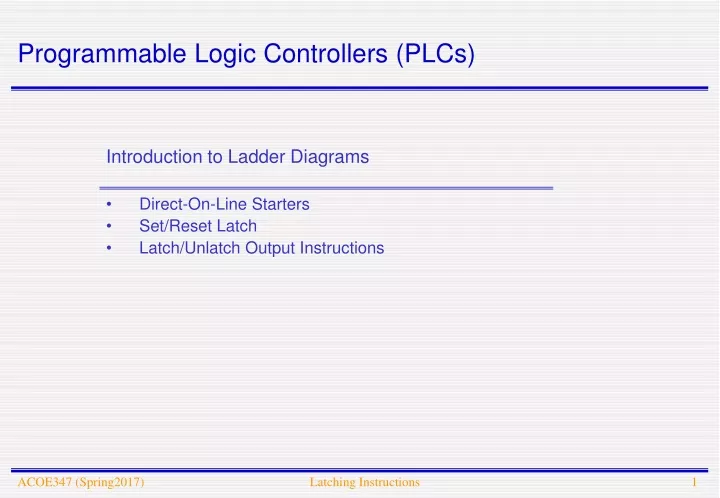 programmable logic controllers plcs