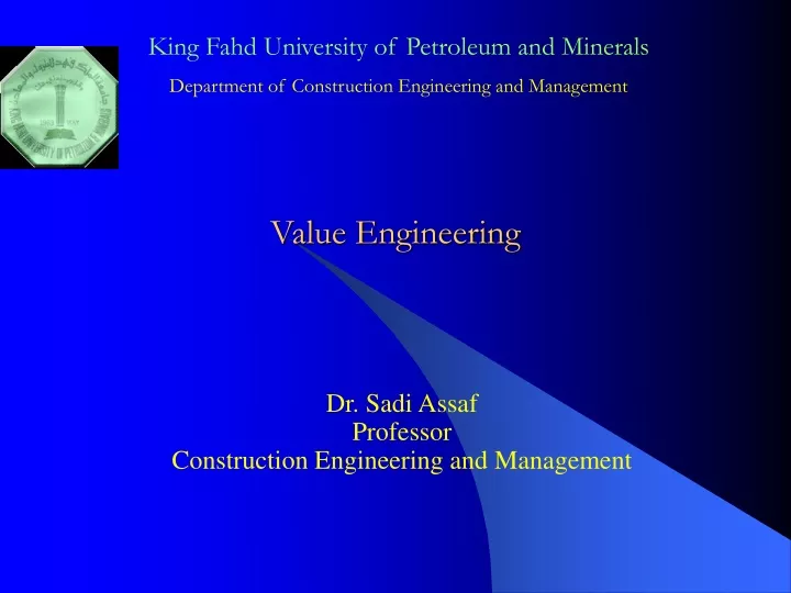 value engineering