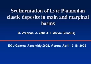 Sedimentation of Late Pannonian clastic deposits in main and marginal basins