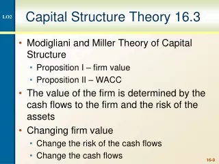 Capital Structure Theory 16.3