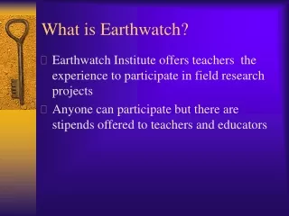 What is Earthwatch?