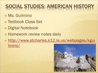 Social Studies: American History
