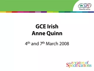 GCE Irish  Anne Quinn