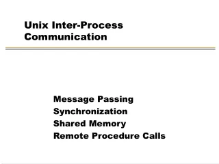 Unix Inter-Process Communication