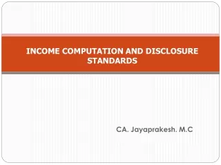 INCOME COMPUTATION AND DISCLOSURE STANDARDS