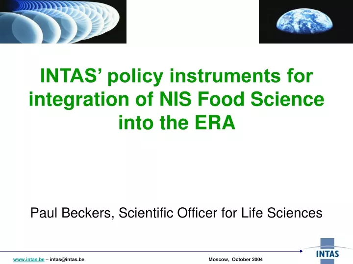 intas policy instruments for integration