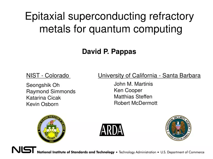 epitaxial superconducting refractory metals for quantum computing