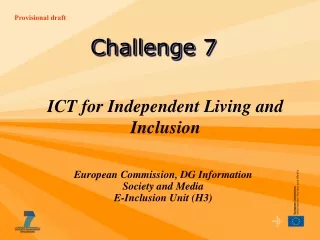 ICT for Independent Living and Inclusion