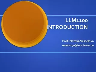 LLM1100  INTRODUCTION
