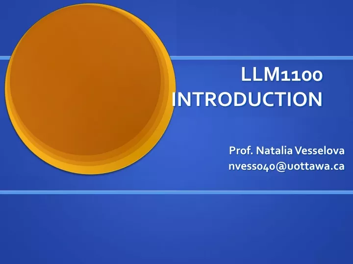 llm1100 introduction