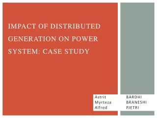 Impact of distributed generation on power system:  Case study
