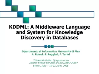 KDDML: A Middleware Language and System for Knowledge Discovery in Databases
