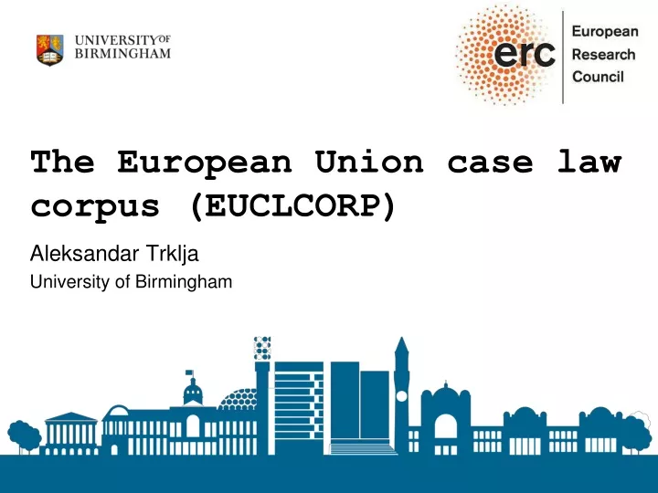 the european union case law corpus euclcorp