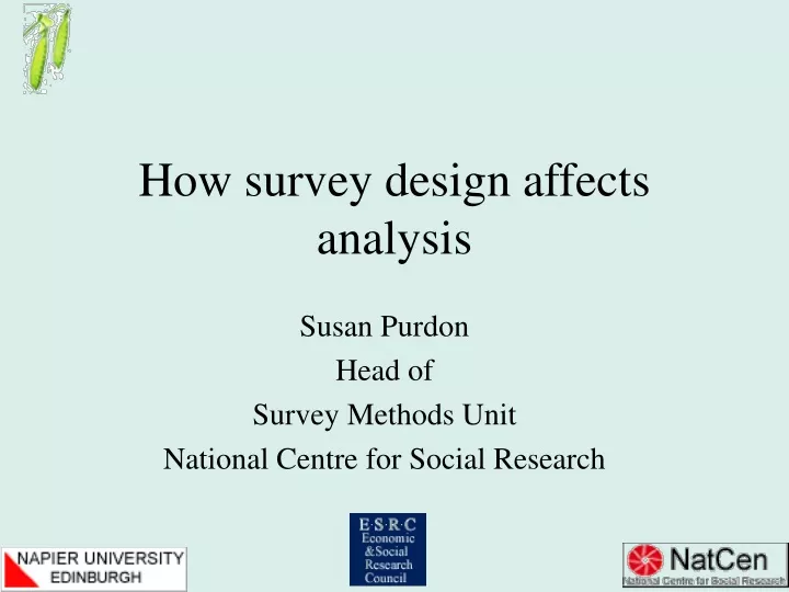 how survey design affects analysis