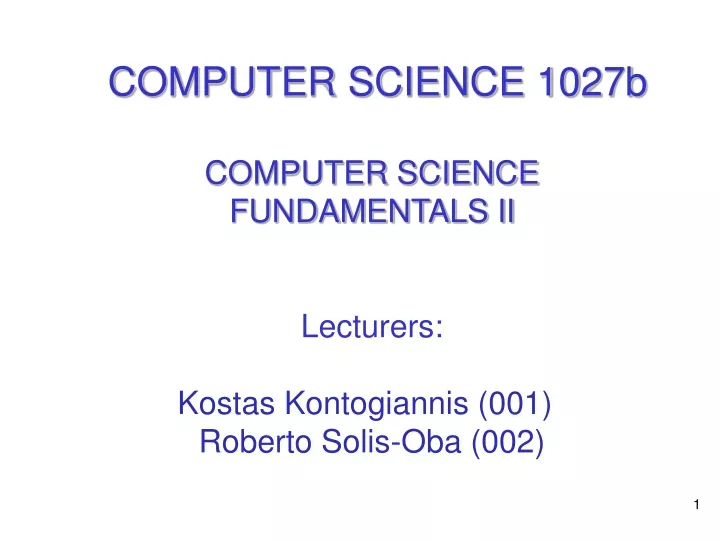 computer science 1027b computer science