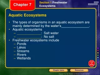 Aquatic Ecosystems