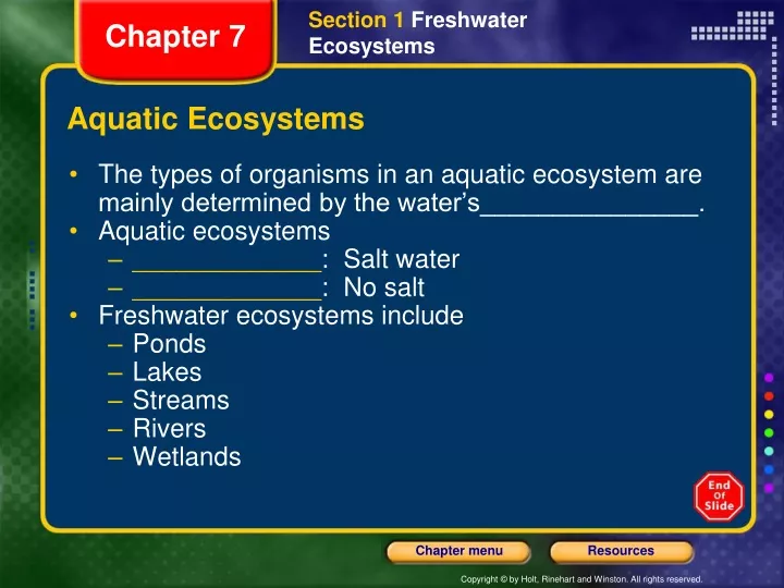 aquatic ecosystems