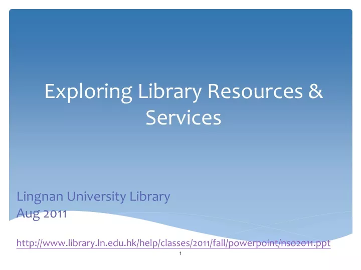 exploring library resources services