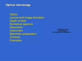 Optical microscopy