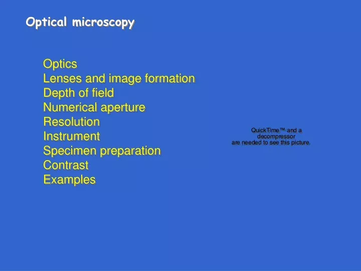 optical microscopy