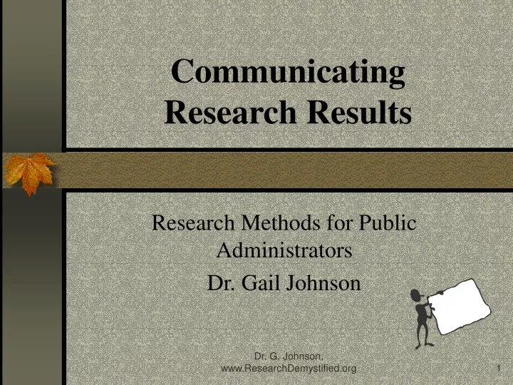 communicating research results