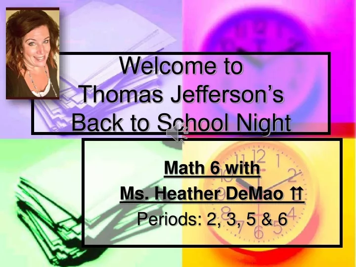 welcome to thomas jefferson s back to school night