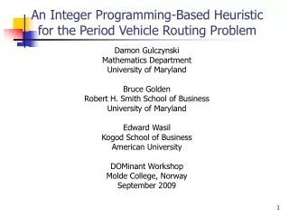 An Integer Programming-Based Heuristic for the Period Vehicle Routing Problem