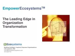 Empower Ecosystems TM The Leading Edge in Organization Transformation