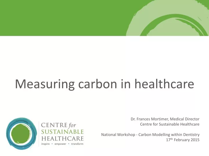 measuring carbon in healthcare