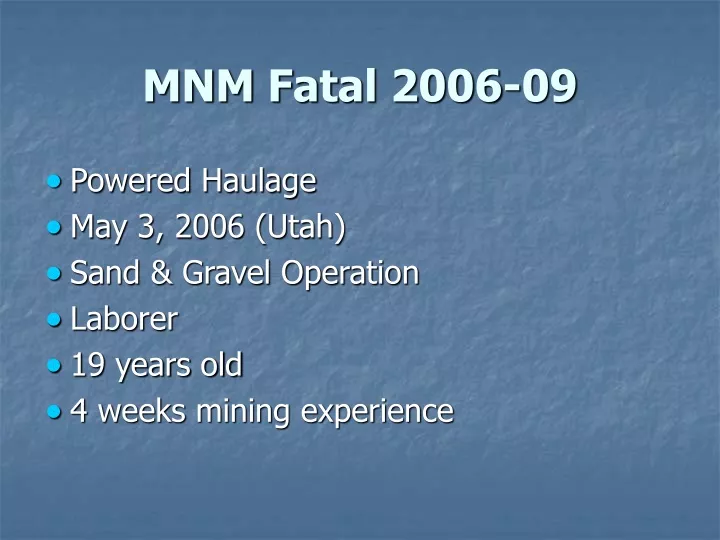mnm fatal 2006 09