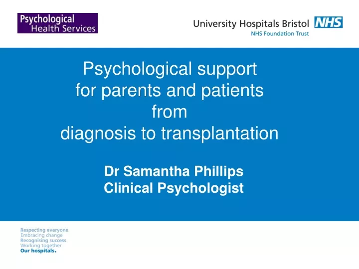 psychological support for parents and patients