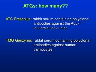 ATGs: how many??