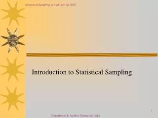 Introduction to Statistical Sampling