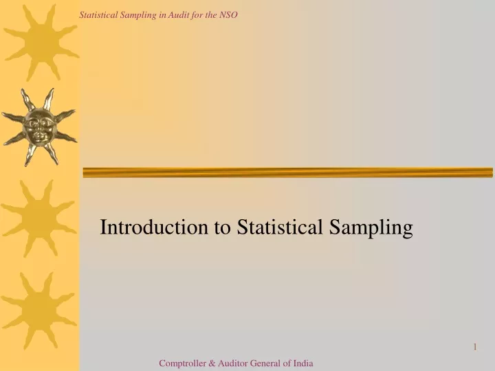 introduction to statistical sampling