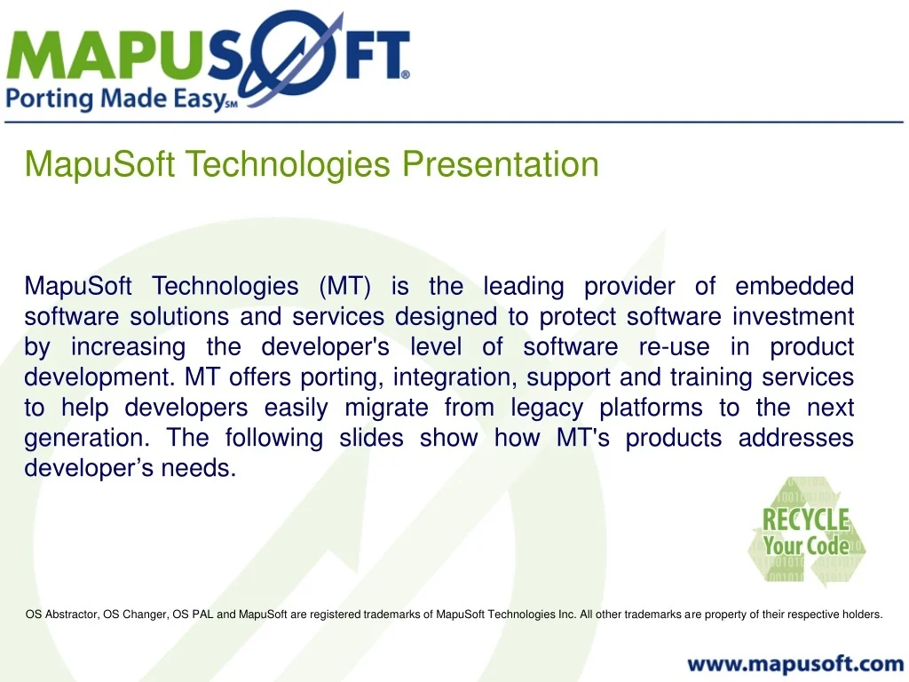 PPT - MapuSoft Technologies Presentation PowerPoint Presentation, free ...