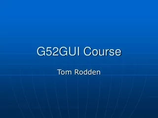 G52GUI Course