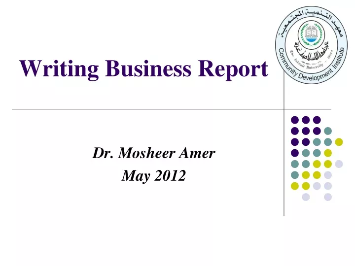 writing business report