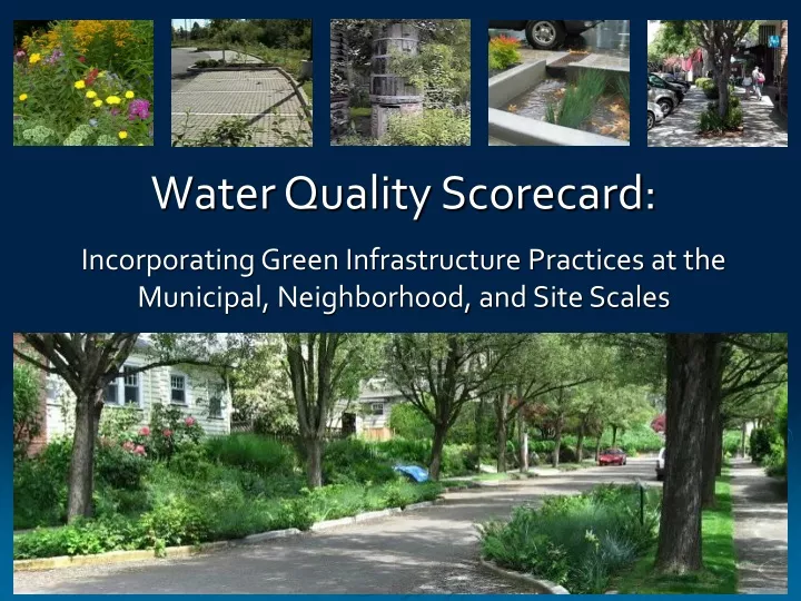 water quality scorecard incorporating green