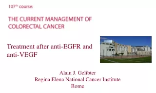 Alain J. Gelibter Regina Elena National Cancer Institute Rome