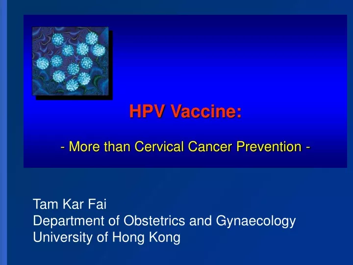 hpv vaccine more than cervical cancer prevention