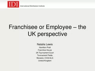 Franchisee or Employee – the UK perspective