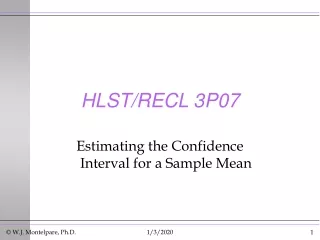HLST/RECL 3P07