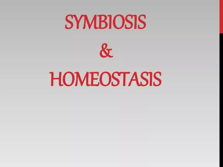 symbiosis homeostasis