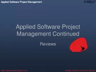 Applied Software Project Management Continued