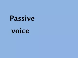 Passive    voice